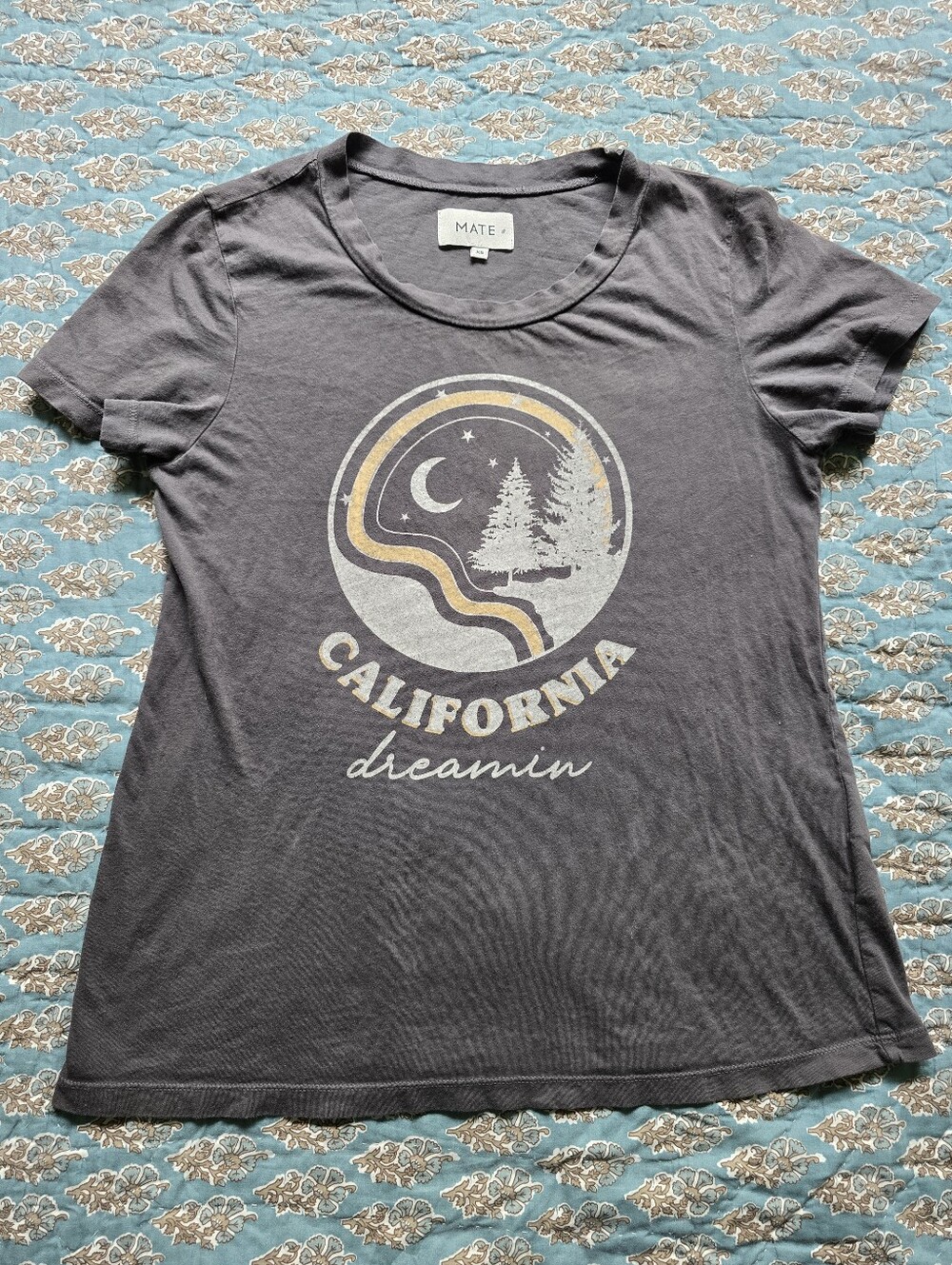 MATE the Label Organic Cotton 'California Dream' Graphic Tee Women's Size XS